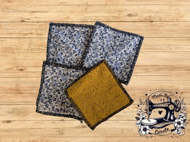 4 lingettes carrés