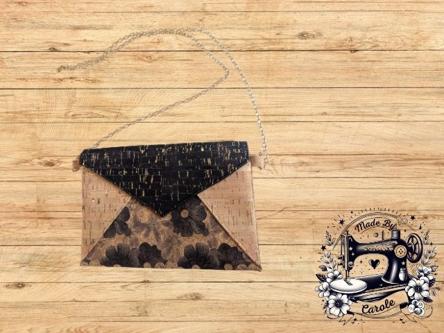 pochette-mariage-liege-noir-fleurs Pochette Mariage liège