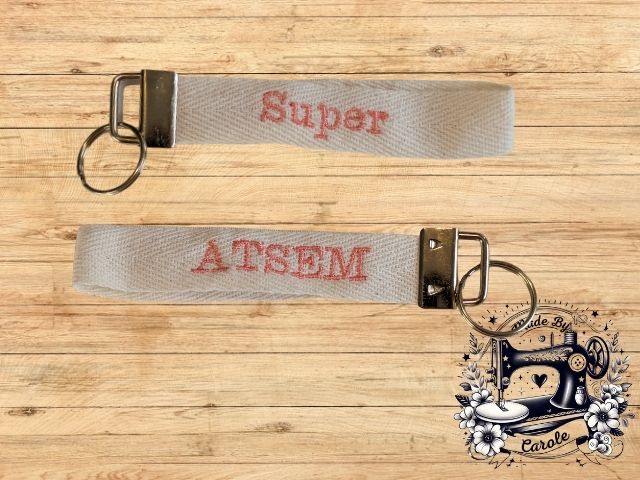 porte-clef-super-atsem-rose-metal Porte-clef